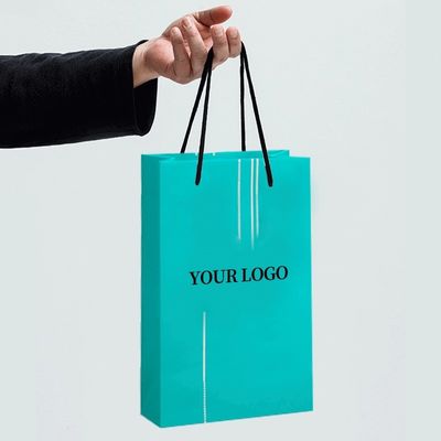 Đơn đặt hàng tùy chỉnh được chấp nhận Logo vận chuyển hàng loạt Cà phê Brown Kraft giấy túi với tay cầm