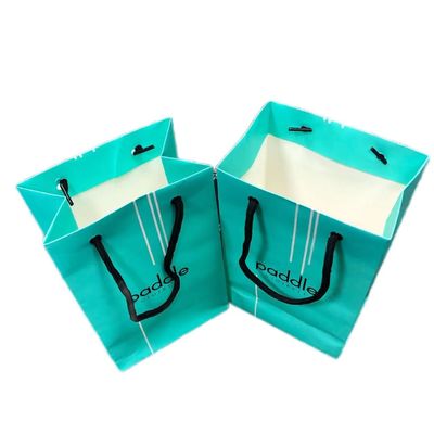 Chiếc túi mua sắm giấy màu xanh lá cây cao cấp dành cho quà tặng