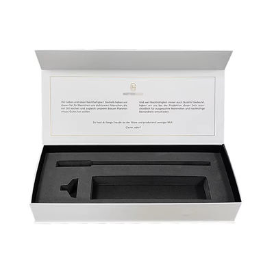 Hộp từ tính sang trọng tùy chỉnh Flip Cardboard Bảng giấy trắng Bao bì từ tính Hộp quà với nút mạc từ tính