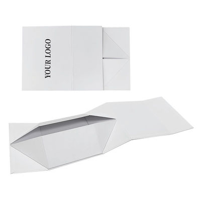 Hộp giấy gấp theo yêu cầu với cắt đứt trên cùng khóa tự động đáy hộp giấy hiển thị hộp giấy màu trắng gấp ngược hộp đóng gói cuối cùng