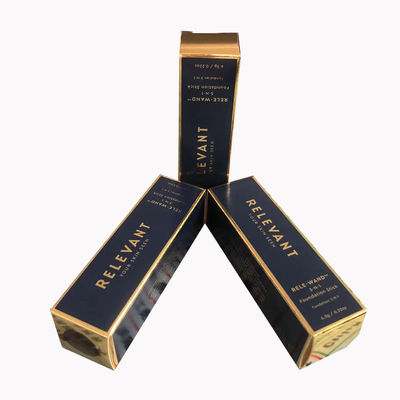 Tùy chỉnh 300 gram 350 gram Thẻ giấy thẳng trực tiếp ngược Tuck hộp giấy Tuck đầu hình chữ nhật môi Stick nước hoa đóng gói chai