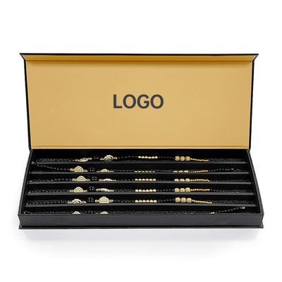 Luxury Custom Logo Black Paper Jewelry Packaging Box For Bracelet Pendant Hộp từ cứng