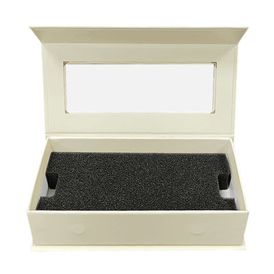 Tùy chỉnh hình vuông Magnetic đóng nắp quà tặng mỹ phẩm cá nhân hóa lông mi giả đóng gói hộp giấy với cửa sổ trong suốt