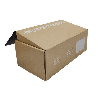 Chứng chỉ FSC Dải rách dễ vỡ Niêm phong mở màu nâu Kraft Thẻ bông lốp hộp vận chuyển hộp thư zipper
