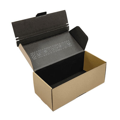 Chứng chỉ FSC Dải rách dễ vỡ Niêm phong mở màu nâu Kraft Thẻ bông lốp hộp vận chuyển hộp thư zipper
