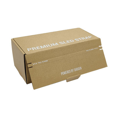 Chứng chỉ FSC Dải rách dễ vỡ Niêm phong mở màu nâu Kraft Thẻ bông lốp hộp vận chuyển hộp thư zipper