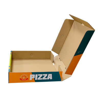 Nhãn hiệu tùy chỉnh tái chế Bảng giấy Kraft Bảng đóng gói lăn khoai tây chiên Chips Pizza Box Packaging Takeaway Boxes