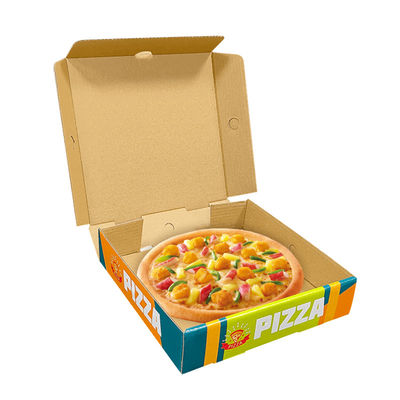 Nhãn hiệu tùy chỉnh tái chế Bảng giấy Kraft Bảng đóng gói lăn khoai tây chiên Chips Pizza Box Packaging Takeaway Boxes