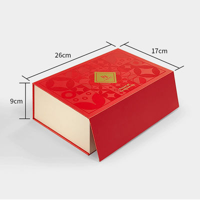 Thẻ: Custom Luxury Red Magnetic Clamshell Christmas Theme Gift Box Biodegradable Rigid Magnetic Closure Box Bao bì với tay cầm