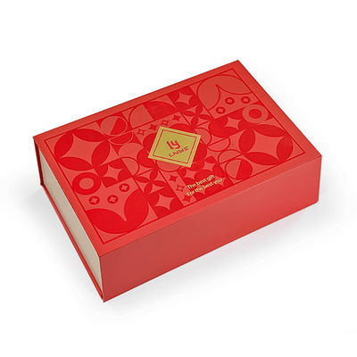 Thẻ: Custom Luxury Red Magnetic Clamshell Christmas Theme Gift Box Biodegradable Rigid Magnetic Closure Box Bao bì với tay cầm