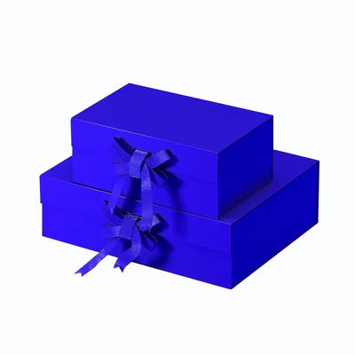 Logo tùy chỉnh Kích thước sang trọng từ tính Flip Peric Bao bì mỹ phẩm Hộp quà với ruy băng Khóa từ tính
