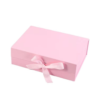 Logo tùy chỉnh Kích thước sang trọng từ tính Flip Peric Bao bì mỹ phẩm Hộp quà với ruy băng Khóa từ tính