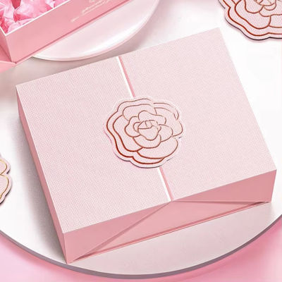Nhập gói hộp quà cưới sang trọng tùy chỉnh với hộp nắp có thể gập lại cho quà tặng cho sinh nhật đám cưới