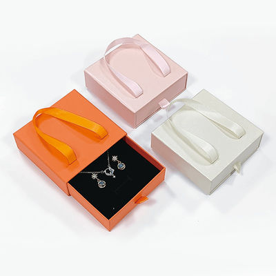 Thư mục giấy hộp giấy màu đen nhỏ sang trọng thời trang đồ trang sức gifts drawer slide hộp đóng gói với logo của bạn