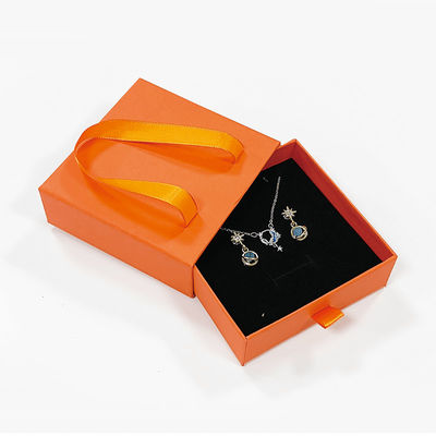 Thư mục giấy hộp giấy màu đen nhỏ sang trọng thời trang đồ trang sức gifts drawer slide hộp đóng gói với logo của bạn