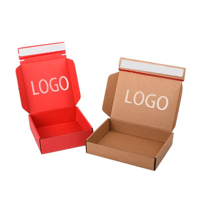 In logo kích thước tùy chỉnh Hộp thư nhỏ có lông lợp Hộp đóng gói mỹ phẩm Hộp giấy tự niêm phong Hộp vận chuyển