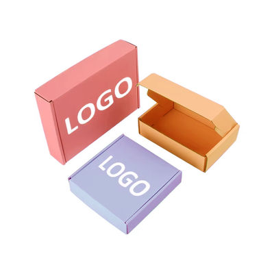 In logo kích thước tùy chỉnh Hộp thư nhỏ có lông lợp Hộp đóng gói mỹ phẩm Hộp giấy tự niêm phong Hộp vận chuyển
