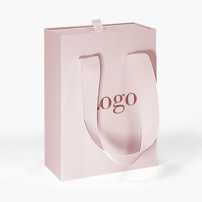 Logo tùy chỉnh Hộp kéo Thẻ trượt Bảng giấy cao cấp Hộp giấy quà tặng Chiếc vòng cổ Vòng đeo tay Đồ trang sức Nước hoa Hộp đóng gói với tay cầm