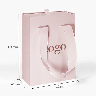 Logo tùy chỉnh Hộp kéo Thẻ trượt Bảng giấy cao cấp Hộp giấy quà tặng Chiếc vòng cổ Vòng đeo tay Đồ trang sức Nước hoa Hộp đóng gói với tay cầm