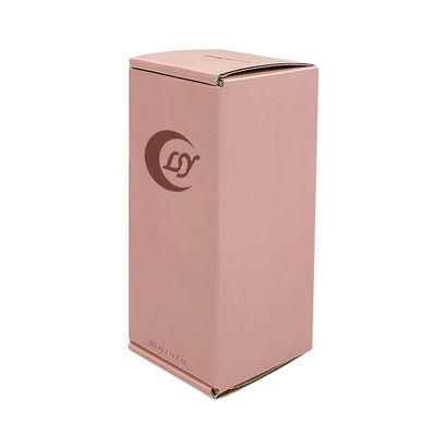 Logo tùy chỉnh Hộp đồ trang sức màu hồng Hộp đóng gói giấy mỹ phẩm quà tặng