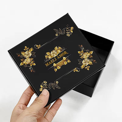 Nhà máy in tùy chỉnh cao cấp trang sức sang trọng đặt hộp vàng hoa hồng dây tóc đầu trang hộp đóng gói