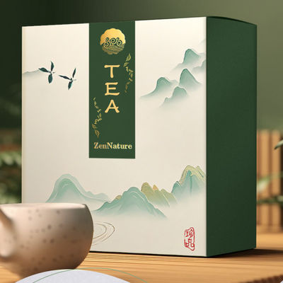 Logo tùy chỉnh Thẻ giấy gấp túi trà Hộp quà tặng để đóng gói trà cà phê thơm cao cấp