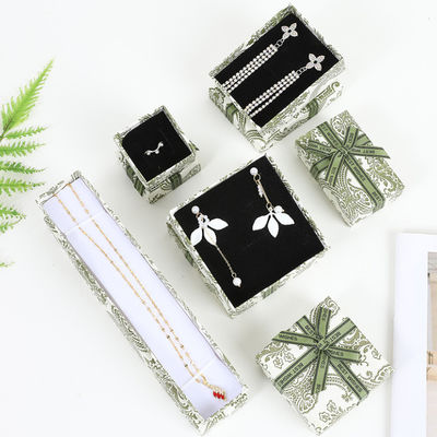 Hộp đóng gói giấy giấy màu xanh đậm tùy chỉnh cho đồ trang sức vòng cổ vòng đeo tay nhẫn ngăn kéo quà tặng với logo in