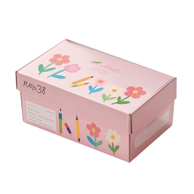 Hộp giày bằng vải cardboard có logo đóng gói hộp vận chuyển kết thúc bề mặt mờ cho ô