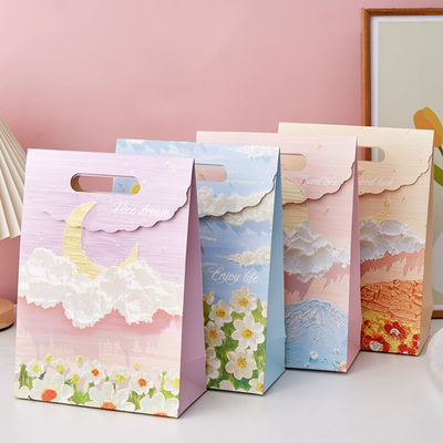 Nhập sẵn Kraft Art Gift Paper Packaging Bag Nhập sẵn màu hồng Nhập sẵn