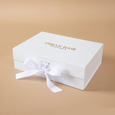 Doanh nghiệp nhỏ unique ribbon cho vớ Custom Luxury cardboard Christmas gift box with magnetic closure And UV lamination