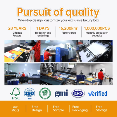Hộp quà tặng bao bì nước hoa cao cấp tùy chỉnh ISO9001, hai mảnh nắp và đế, hộp giấy bìa cứng có nơ cho mỹ phẩm