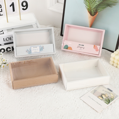Thư ký chất lượng cao hộp quà quần áo cá nhân cho vớ đồ lót quần áo phụ kiện quần áo bao bì thiết kế tay áo với cửa sổ