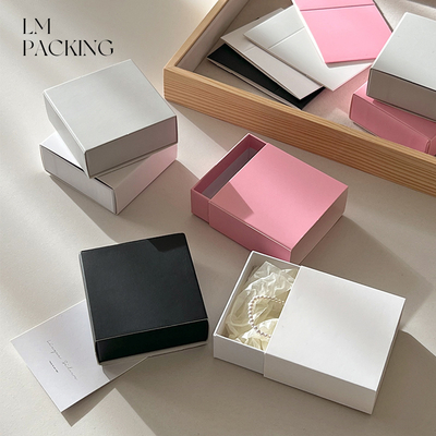 Hộp Quà Trang Sức Cưới Sang Trọng Có In Logo Tùy Chỉnh Ngăn Kéo Để Nhẫn Cưới, Bông Tai, Dây Chuyền
