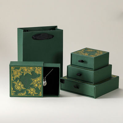 Hộp bao bì rỗng hình vuông 9*9cm tùy chỉnh từ nhà máy cho bông tai và vòng cổ bằng giấy, dùng làm quà tặng trang sức có nam châm