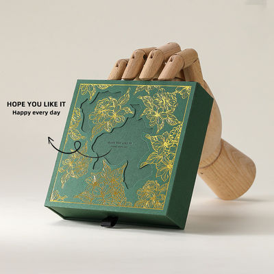 Hộp bao bì rỗng hình vuông 9*9cm tùy chỉnh từ nhà máy cho bông tai và vòng cổ bằng giấy, dùng làm quà tặng trang sức có nam châm