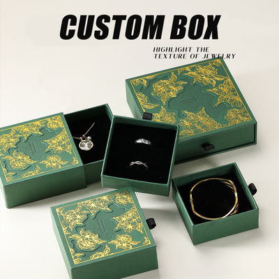 Hộp bao bì rỗng hình vuông 9*9cm tùy chỉnh từ nhà máy cho bông tai và vòng cổ bằng giấy, dùng làm quà tặng trang sức có nam châm