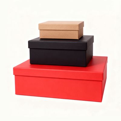 Bộ hộp quà tặng dạng phẳng cao cấp màu cam sang trọng tùy chỉnh với túi giấy có các tính năng cán mờ, dập nổi, in lá vàng