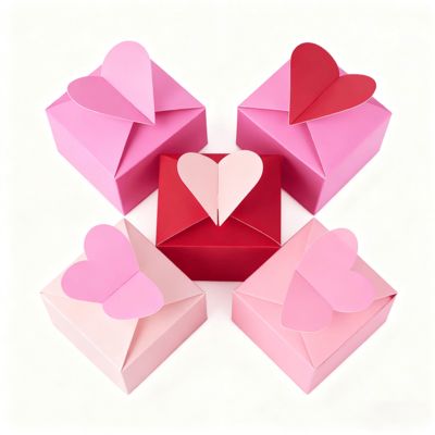 Khơi Dậy Sức Hút Tình Yêu Hộp Đựng Thẻ Hình Trái Tim Độc Quyền Cán Màng Bóng Mờ Lót Mút Mỗi Khoảnh Khắc Đặc Biệt Tay Cầm Nến