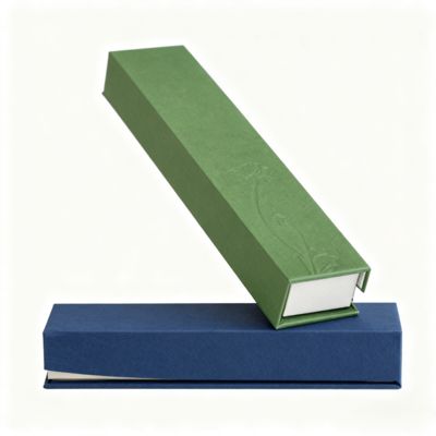 Hộp đựng nhang hình chữ nhật màu trơn cao cấp, vỏ sò bằng giấy Kraft tùy chỉnh để đóng gói quà tặng, hộp cứng, lót mút, dập nổi