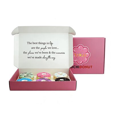 Custom Eco Friendly White Kraft Paper Boxes Corrugated Flip Top Cardboard Box for Candle Incense Chocolate Bar Donuts