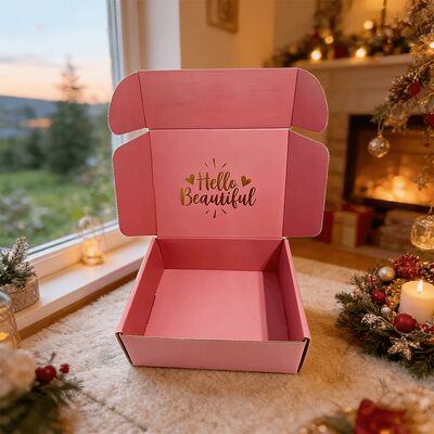 Custom Pink Small Heavy Duty Cardboard Mailing Box for Perfume Cookie Candle Chocolate Pastry Packaging
