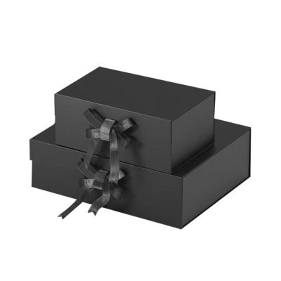 A5 Hộp gấp cứng sâu hộp quà từ tính gấp với thiết kế dây chuyền bow tie