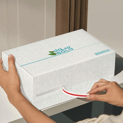 Nhãn hiệu tùy chỉnh Bảng giấy lỏng Giao hàng E-Commerce Bao bì hộp Dắt nước mắt Dải Zipper Box
