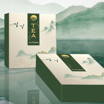 Logo tùy chỉnh Thẻ giấy gấp túi trà Hộp quà tặng để đóng gói trà cà phê thơm cao cấp