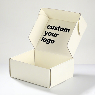 Hộp vận chuyển cá nhân màu trắng tùy chỉnh với logo cho doanh nghiệp nhỏ Bao bì Thẻ bìa