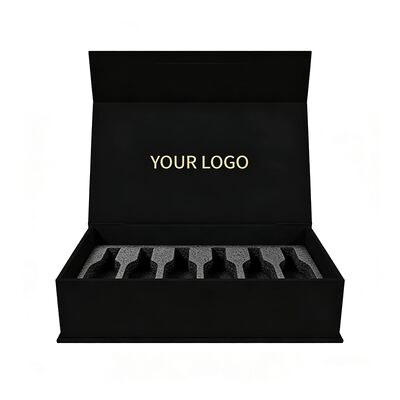 Thư mục giấy thanh lịch tùy chỉnh hộp quà có nắp từ tính với tay cầm cho chai rượu vang Set nước hoa thẻ VIP